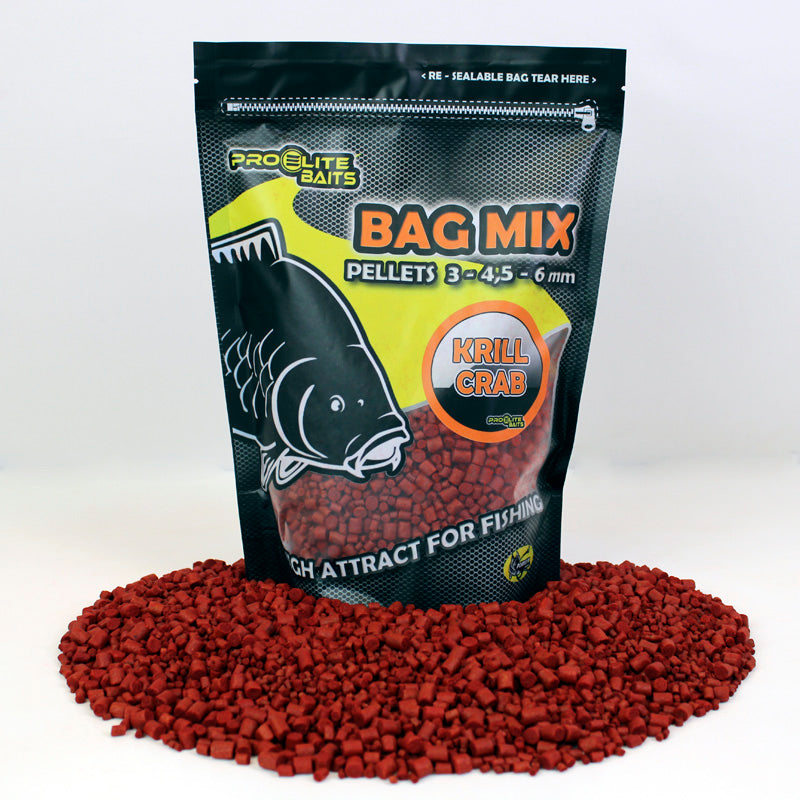 Pro Elite Baits Krill Crab Bag Mix Pellets 3-4,5-6mm 800gr