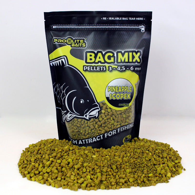 Pro Elite Baits Piña Scopex Bag Mix Pellets 3-4,5-6mm 800gr