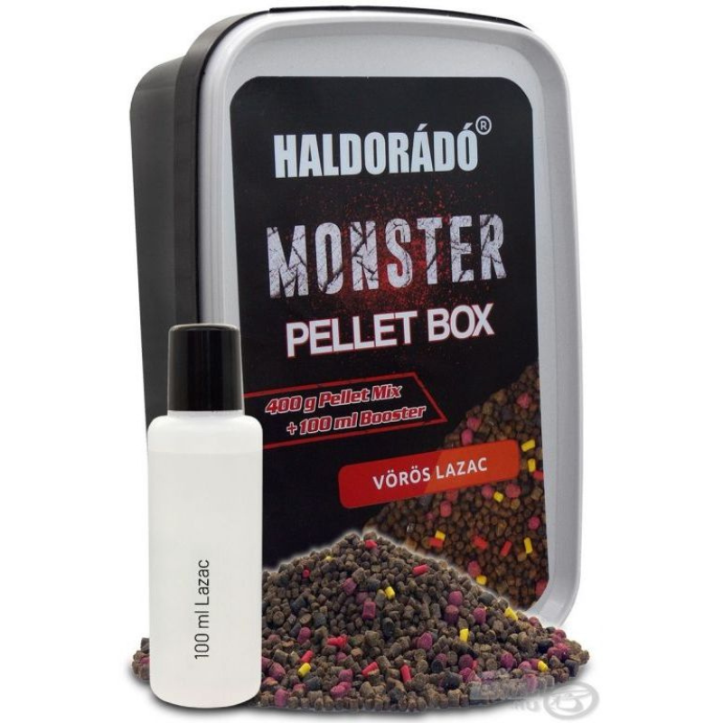 Haldorado Monster Pellet Box Salmon Rojo