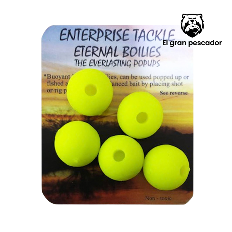 Enterprise Tackle Eternal Boilies Amarillo 15mm 5pcs