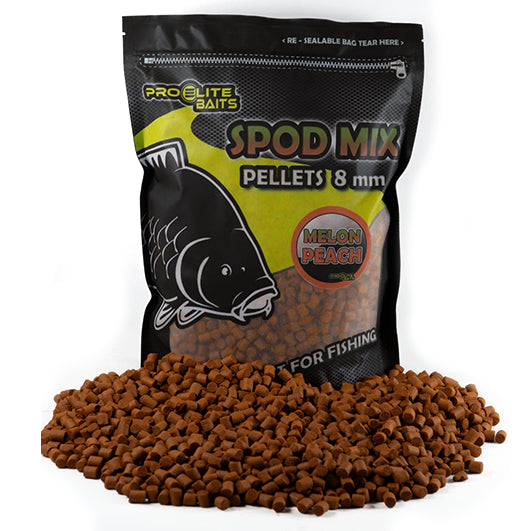 Pro Elite Baits Melon Peach Spod Mix Pellets 8mm 1,800Kg