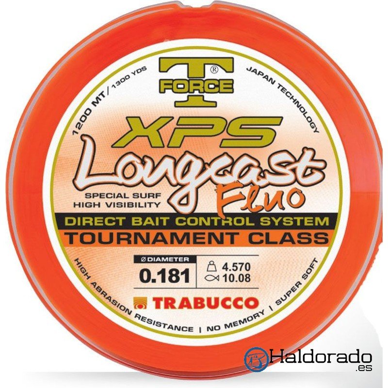 Hilo Trabucco T-Force Longcast Fluo 0,28mm 21,03kg