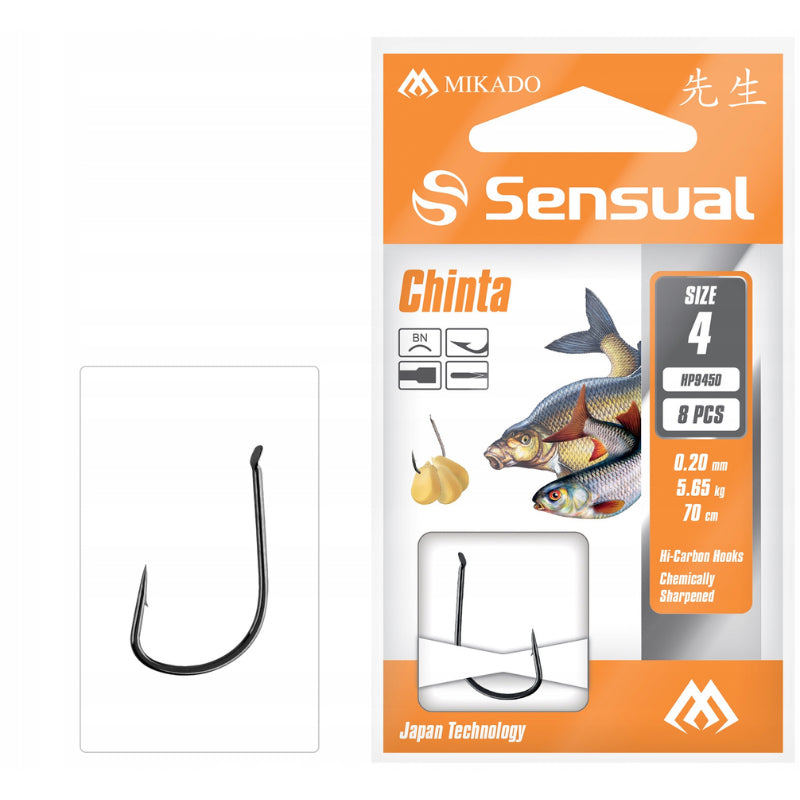 Anzuelos Montados Mikado Chinta 0,14mm/70cm Nº 10