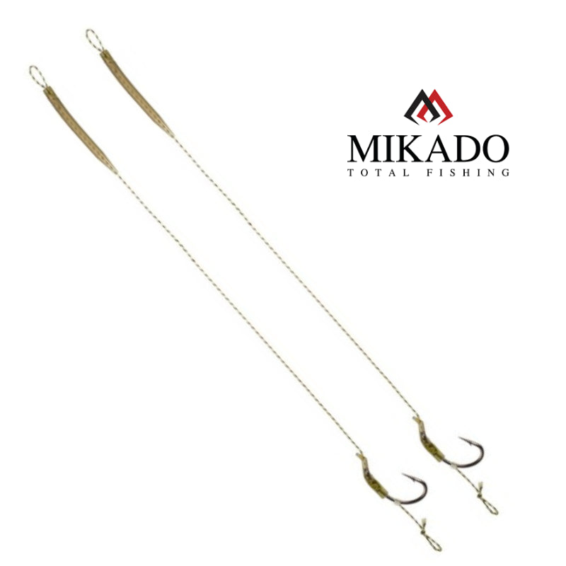 Anzuelos Montados Mikado Curve Shank Nº 6 25lb 23cm