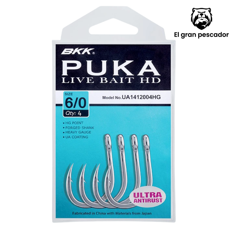 Anzuelos BKK Puka Live Bait 10/0 3pcs