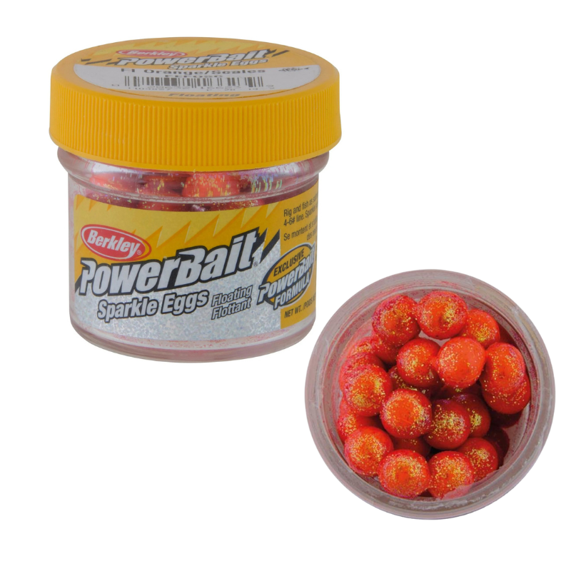Berkley PowerBait Huevos Brillo Naranja Fluo