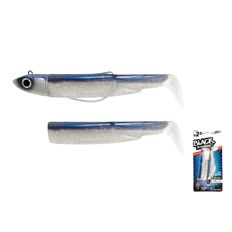 Black Minnow Nº2,5 105mm Combo Of Shore 16g Electric Blue