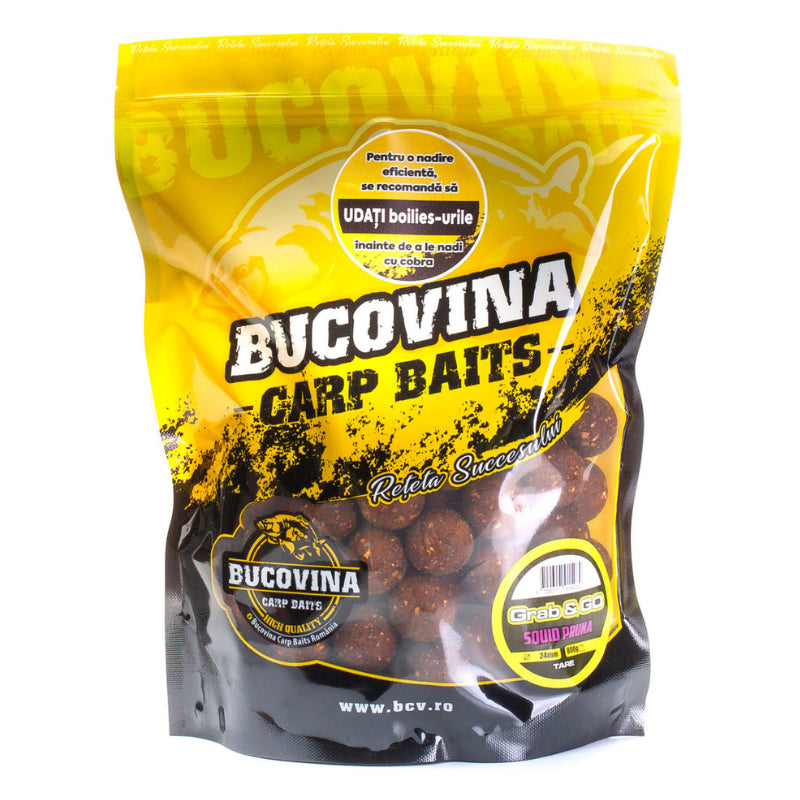 Bucovina Baits Grab Go Solubles Squid Ciruela Boilies 20mm