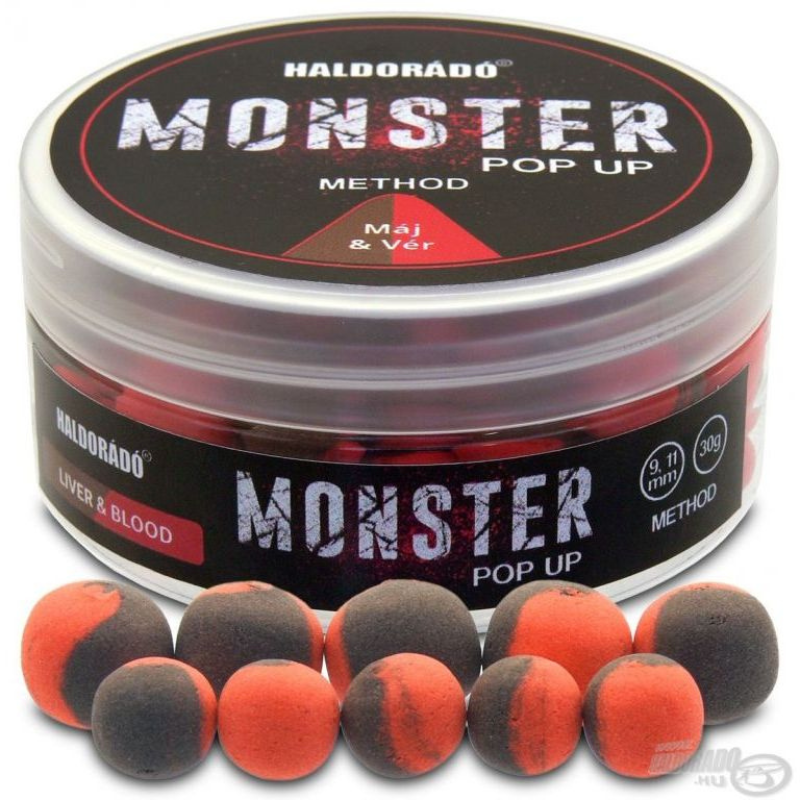 Haldorado Monster Pop Up Method 9-11mm Higado y Sangre