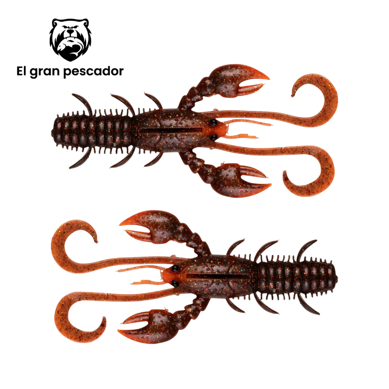 Cangrejo Vinilo Berkley Hollow Craw Rojo UV 7cm 8pcs