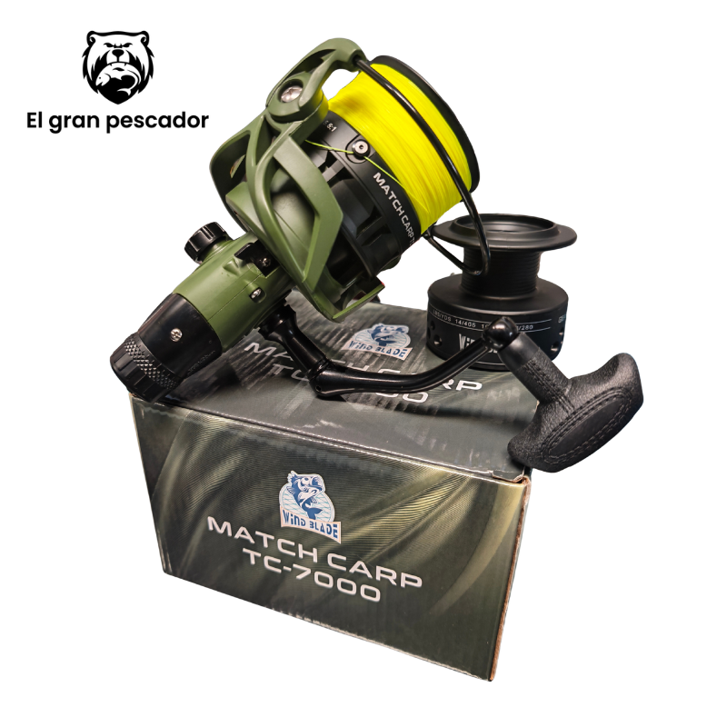 Oferta Carrete con Hilo Wind Blade Carp TC-7000 + Bobina Adicional