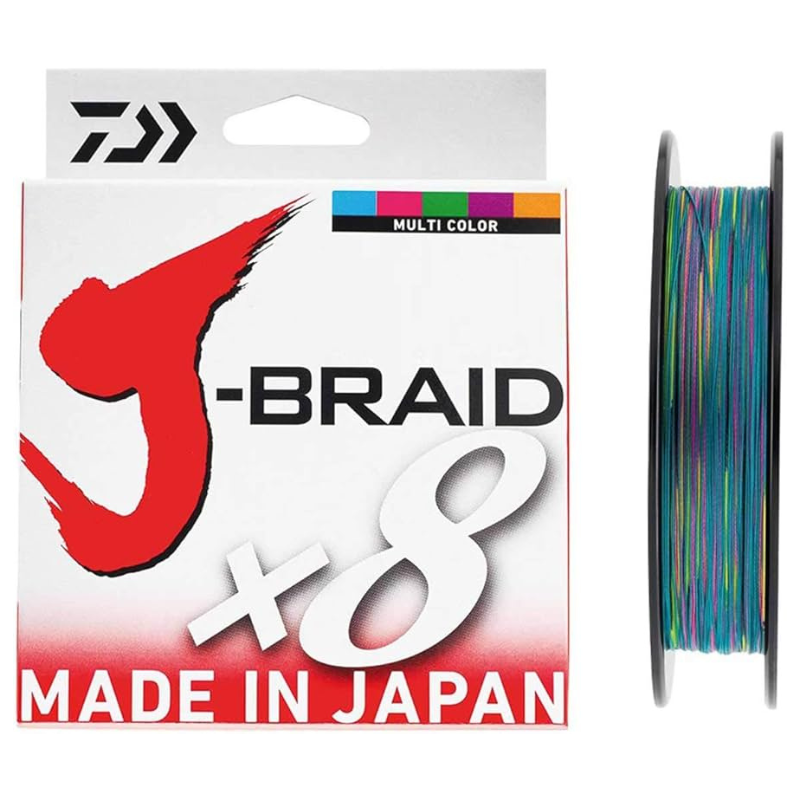Hilo Trenzado Multicolor Daiwa PE J-Braid X-8 0,20mm 16kg 150m