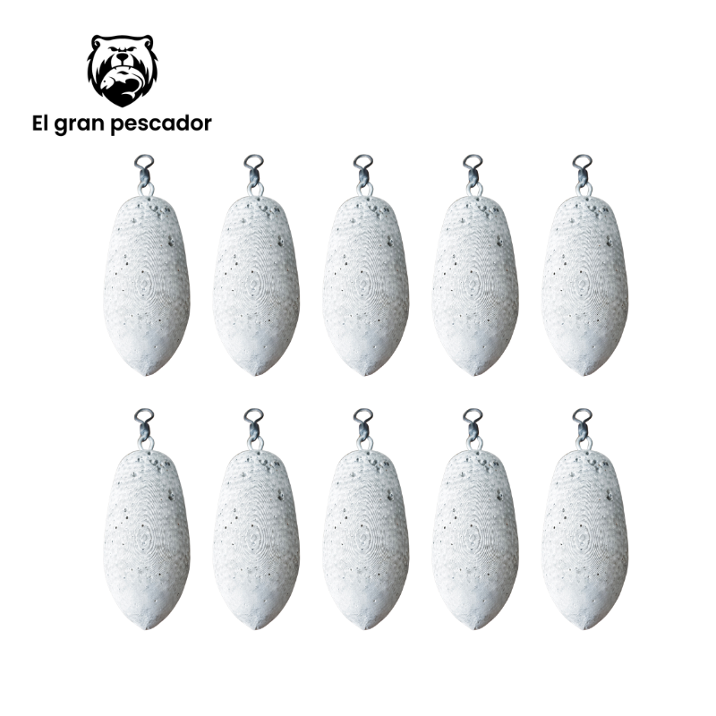 (ECO SIN PLOMO) Oferta Pesos Lance Emerillon 130gr 10 Unidades