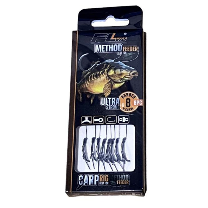 FL Method Feeder Carp Rig Ulra Strong Size 8 8uds