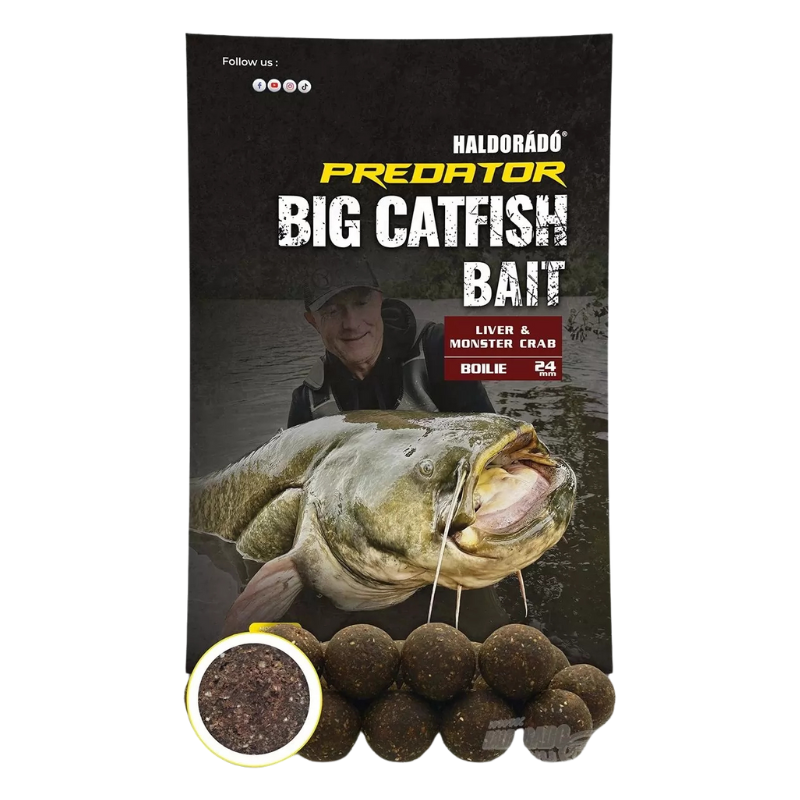 Haldorado Catfish Bait Boilies Higado, Monster Crab 30mm 1kg