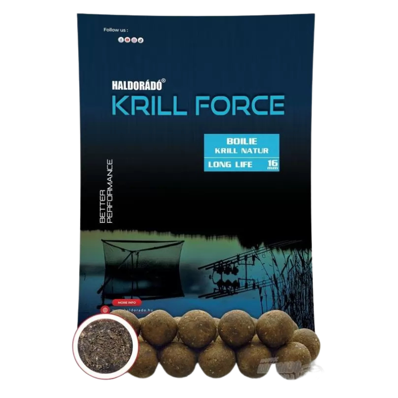 Haldorado Boilie Krill Force Long Life de 20 mm - Krill Natur