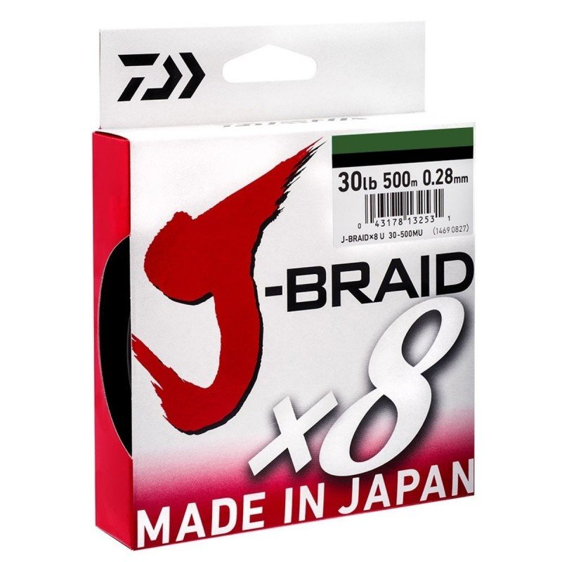 Hilo Trenzado Verde Daiwa PE J-Braid X-8 0,16mm 9kg 150m