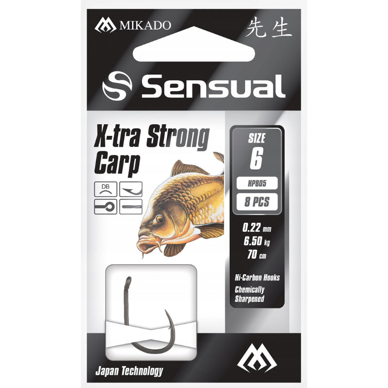 Anzuelos Montados Mikado X-tra Strong Carp Size 10