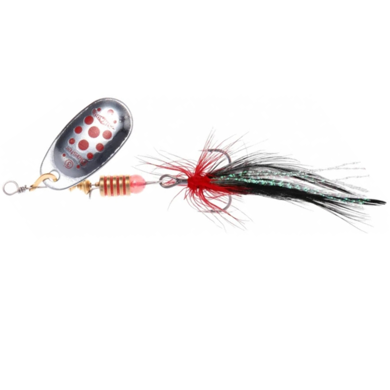 Mikado Cucharilla Nr 2 Lana Plateado puntos rojos