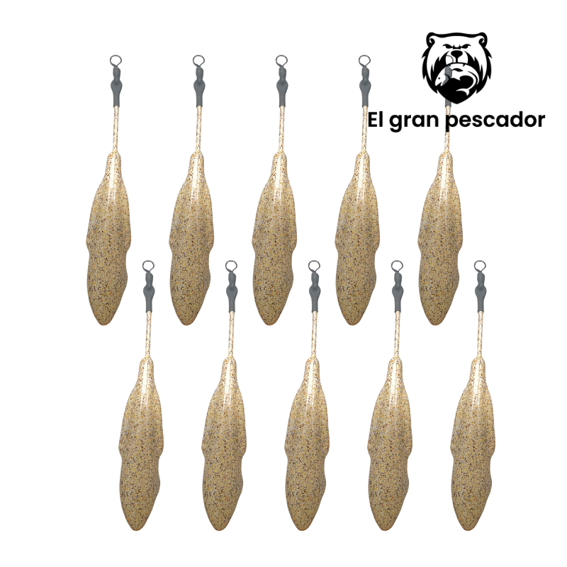 Oferta 10 Plomos Surfcasting Bala Alas 120g Arena