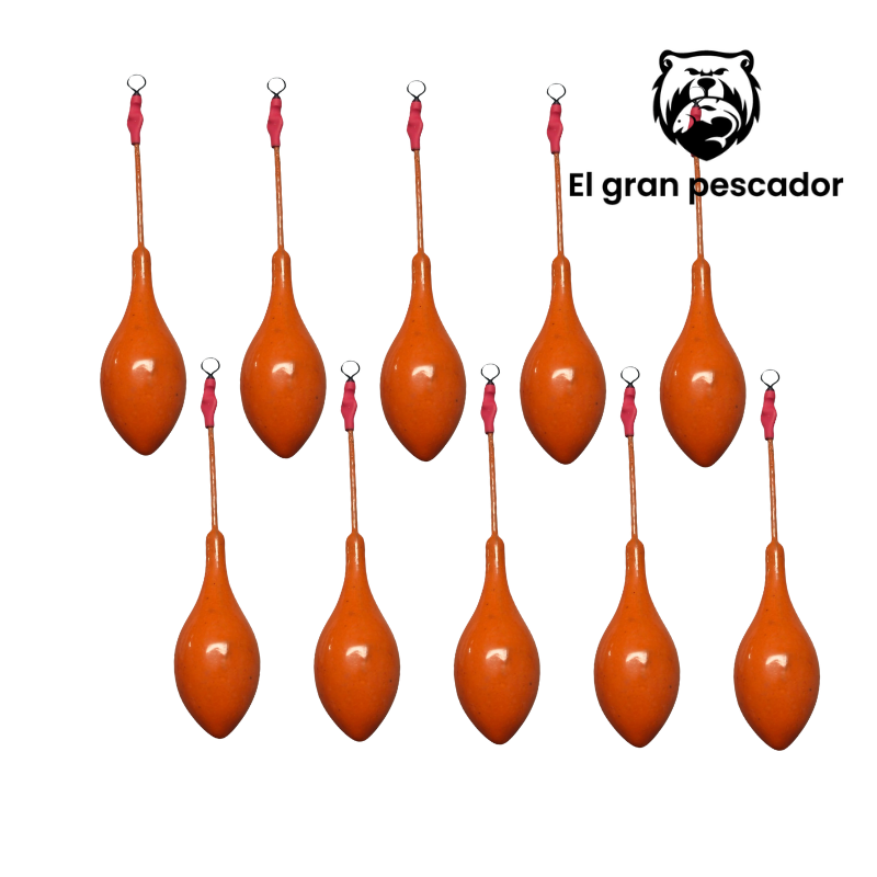 Oferta 10 Plomos Surfcasting Portugues 100g Naranja