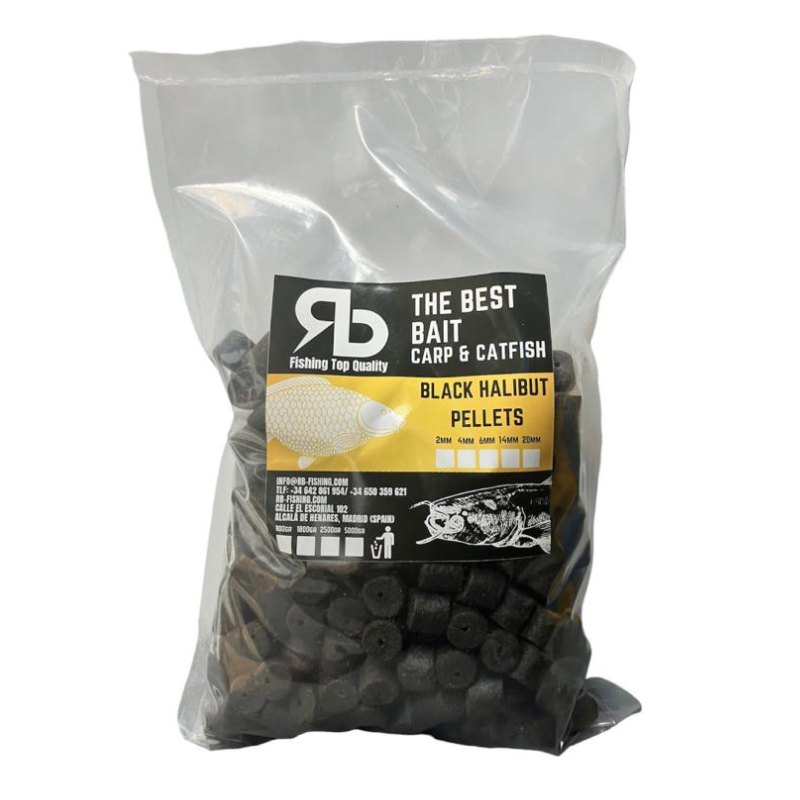 RB Baits Pellet Black Halibut 20mm 800gr