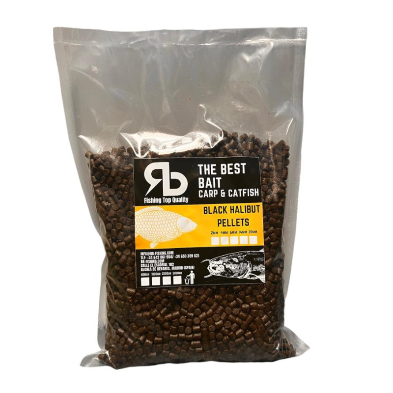 RB Baits Pellet Black Halibut 4mm 1800gr