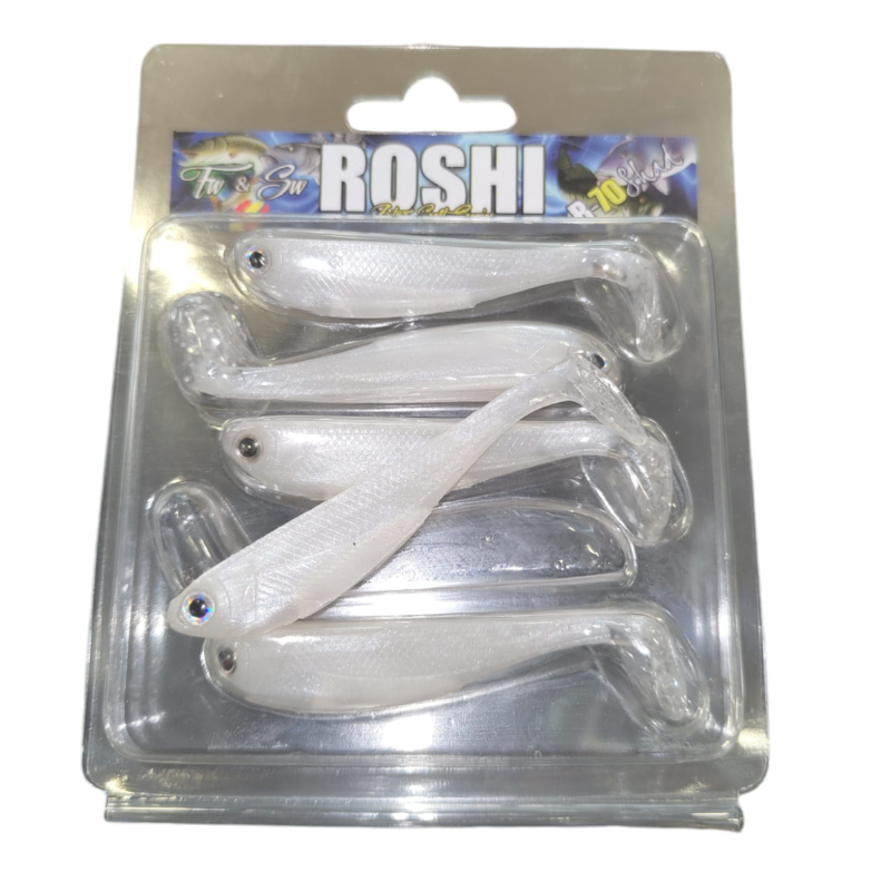 Vinilos Roshi Fishing R-Shad 70 Pearl White