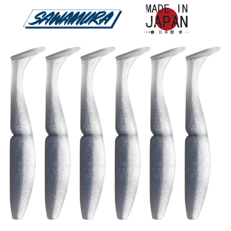 Vinilo Sawamura One Up Shad 4″ 069 Pro Blue Shad 6uds