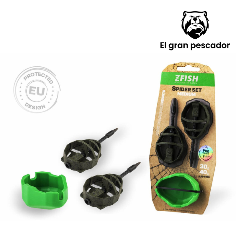 Set 2 Cebadores + Molde Method Zfish Spider Large 70-80gr