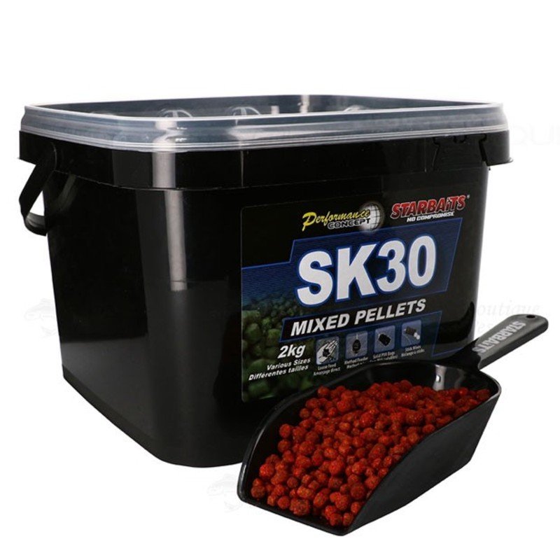 Starbaits SK30 Mixed Pellets 2kg + Pala
