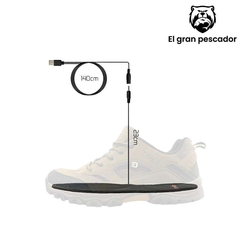 Suelas calefactable USB