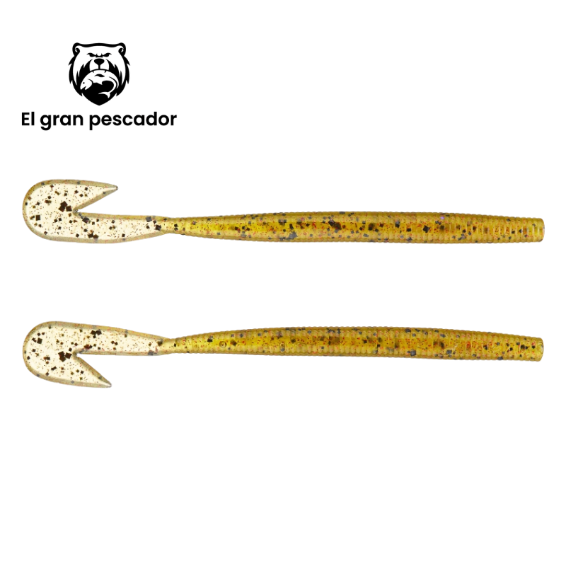 Vinilos Zoom Ultravibe Speed Worm Watermelon Red 15pcs