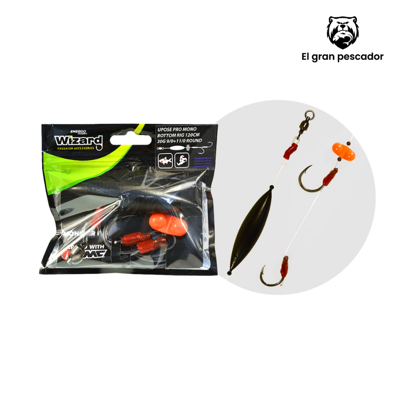Wizard Upose Pro Mono Bottom Rig 30gr 9/0+11/0 Round