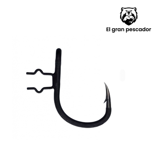 Anzuelos Madcat Shad Hooks Negros 9/0 5pcs