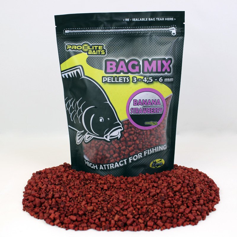 Pro Elite Baits Banana Strawberry Bag Mix Pellets 3-4,5-6mm 800gr