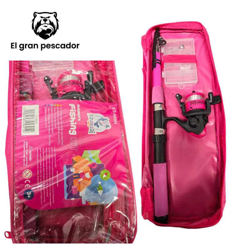 Mini Caña Combo Kit Wind Blade 2,10m + Carrete 2000