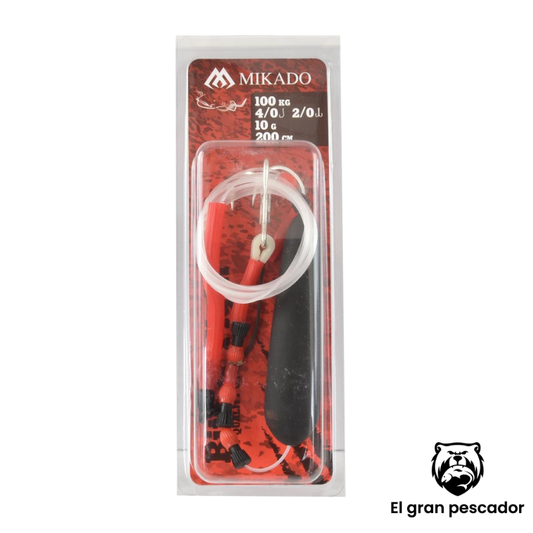 Mikado Montaje de Siluro con Flotador 20g 200cm 100kg Potera 3/0 y Anzuelo 6/0
