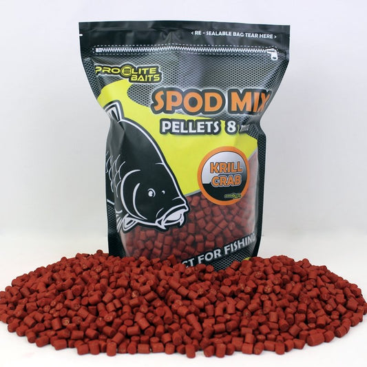Pro Elite Baits Krill Crab Spod Mix Pellets 8mm 1,800Kg