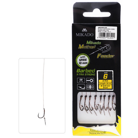 Anzuelos Montados Extra Strong Mikado Method Feeder Spike 0,12mm/10cm Nº 6