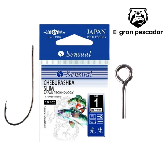 Anzuelos Mikado Cheburaska Slim 3/0 8pcs