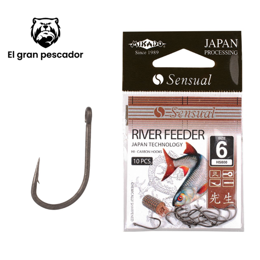 Anzuelos Mikado River Feeder Size 16 10pcs
