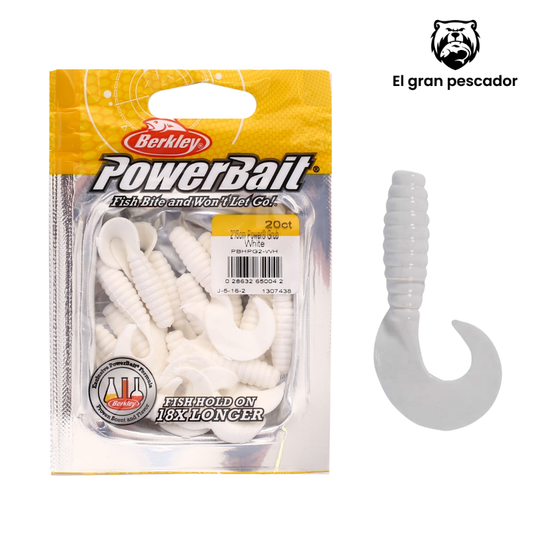 Berkley PowerBait Power Grub White 2`` 5cm 20pcs