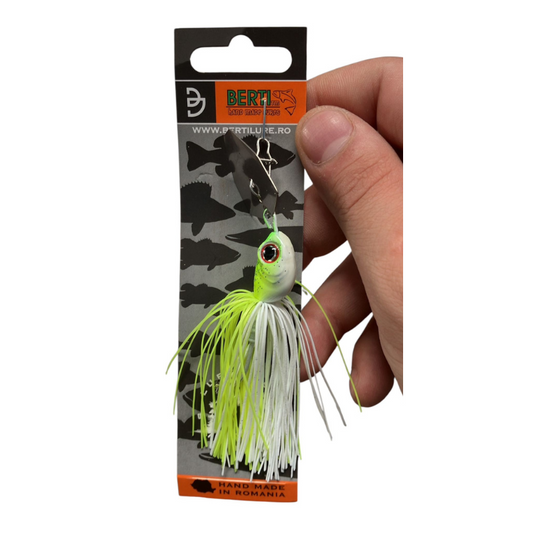 Dynamic Chater Jig Berti Lures White Chartreusse 1/2oz 14gr