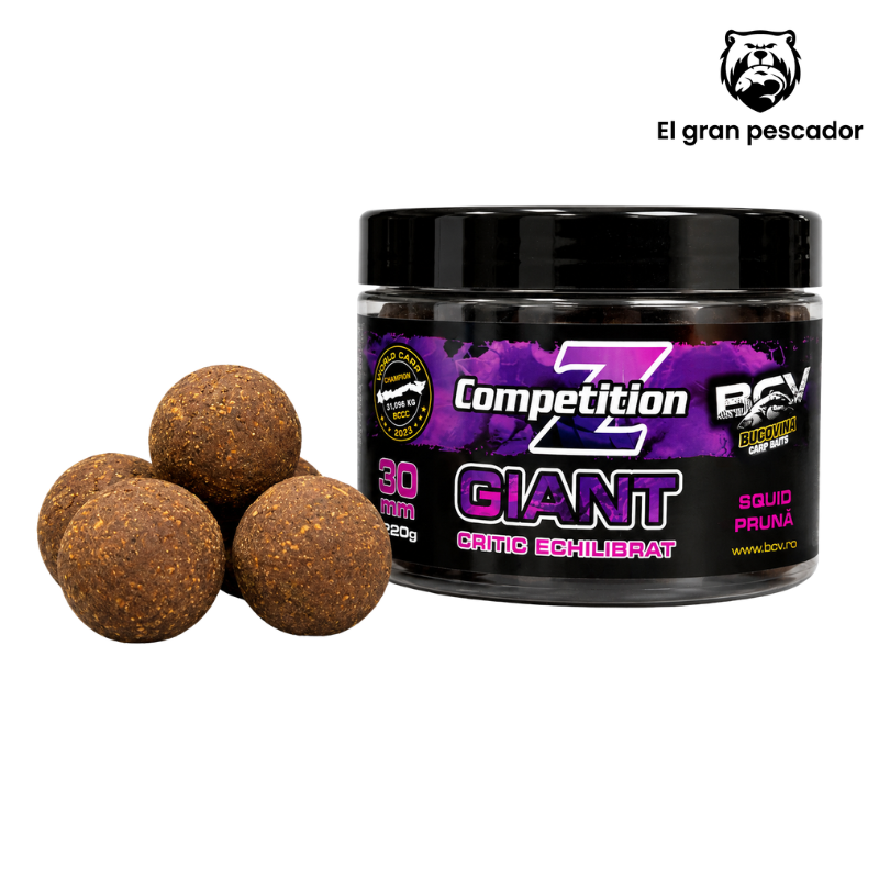 Bucovina Baits Competicion Z (Calamar Ciruela) Giant Criticamente Equilibrados 30mm