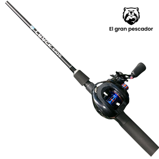 Combo Casting Baracuda 2,10m 20-50gr + Carrete Negro Naranja