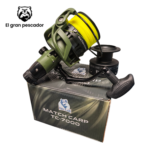 Oferta Carrete con Hilo Wind Blade Carp  TC-7000 + Bobina Adicional