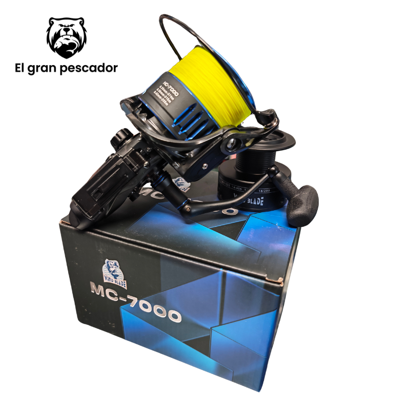 Oferta Carrete con Hilo Wind Blade Carp  MC-7000 + Bobina Adicional