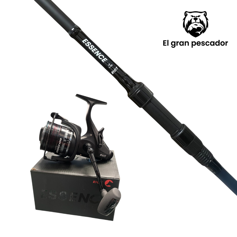 Combo Carrete Riot Essece + Caña Riot Essebce 10ft 3m 3,5lb 2 tramos