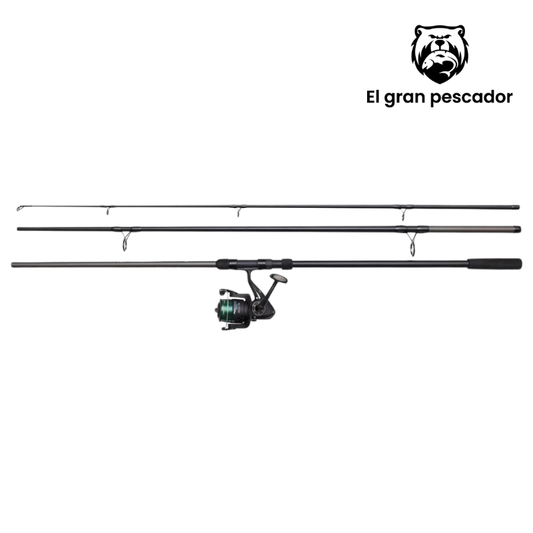 Combo Caña 12 ft 3,60m 3lb 3tramos + Carrete 6000 con hilo DAM